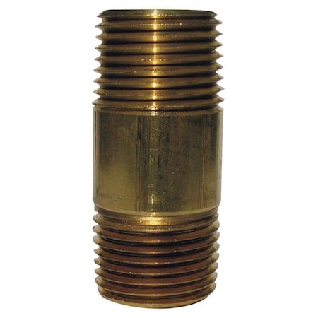 Homeplus+ ATC 3/4 in. MPT X 3/4 in. D MPT Yellow Brass Nipple 2 in. L 6JC126300201048